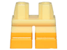 Legs Short with Molded Bright Light Orange Lower Legs / Boots  Pattern