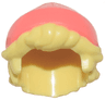 Mini Doll, Hair Combo, Hair with Hat, Short Tousled with Molded Coral Beanie / Knit Cap Pattern