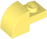Slope, Curved 2 x 1 with Recessed Stud
