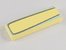 Tile 1 x 3 with Silver Outline and Light Aqua Outer Edge Pattern (Flo)