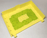 Container, Book Cover Half, 16 x 12 x 2 2/3 (Storybook Adventures) with Lime Background with Green Grass Blades Pattern