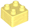 Duplo, Brick 2 x 2 with Hay Profile