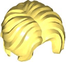 Minifigure, Hair Mid-Length Tousled with Bangs and Parted on Right