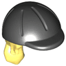 Mini Doll, Hair Combo, Hair with Hat, Long Ponytail, Side Bangs, Hole in Back with Molded Black Horse Riding Helmet Pattern