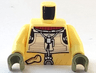 Torso SW Trandoshan Armor with Dark Red Collar and Hose on Back Pattern / Bright Light Yellow Arms / Olive Green Hands