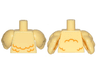 Torso Bright Light Orange Wavy Lines (Feathers) Pattern / Bright Light Yellow Bird Wings