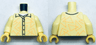 Torso Button Up Shirt with Bright Light Orange Triangles and White Undershirt Pattern / Bright Light Yellow Arms / Yellow Hands