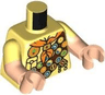 Torso Shirt, Orange Neckerchief, Reddish Brown Sash with Scout Badges Pattern / Light Nougat Arms with Molded Bright Light Yellow Short Sleeves Pattern / Light Nougat Hands