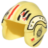 Minifigure, Headgear Helmet SW Rebel Pilot with Red, White, and Black Lines and Markings Pattern (Garven Dreis, Red Leader)