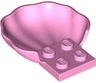 Clam / Scallop Shell with 4 Studs