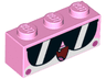 Brick 1 x 3 with Cat Face Wide Sunglasses, Open Mouth with Tongue Pattern (Shades Unikitty)