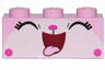 Brick 1 x 3 with Kitty Cat Face Wide Open Mouth Smile with Tongue Out Pattern