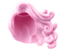 Minifigure, Hair Long, Wavy, Swept to Left