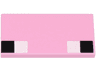 Tile 2 x 4 with Large White and Black Squares Pattern (Minecraft Baby Pig Eyes)