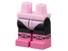 Hips and Black Legs with Bright Pink Leotard and Dark Pink Ballet Slippers Pattern