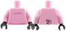 Torso Stomach and Pig Tail on Reverse Pattern / Bright Pink Arms / Black Hands