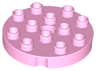 Duplo, Plate Round 4 x 4 with Hole with Locking Ridges