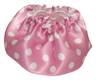 Duplo Wear Cloth Skirt Satin with White Small Polka Dots Pattern