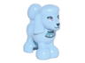 Dog, Friends Style, Poodle with Medium Lavender Eyes with Eyelashes, Black Nose, Dark Turquoise Collar with Hearts Pattern