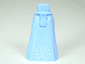 Mini Doll Hips and Skirt Full Length with Scrolls and Stars Pattern - Thick Hinge