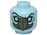 Minifigure, Head Alien Chima Vulture with Dark Bluish Gray Beak and Bright Light Blue Eyes Pattern