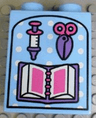 Duplo, Brick 1 x 2 x 2 with Scissors, Book and Syringe Pattern