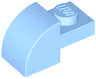 Slope, Curved 2 x 1 with Recessed Stud