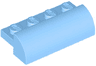 Slope, Curved 2 x 4 with 4 Recessed Studs