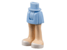 Mini Doll Hips and Skirt, Light Nougat Legs and White Shoes Pattern - Thick Hinge