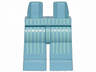 Hips and Legs with Vertical Light Aqua Stripes Pattern