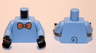 Torso Red and White Striped Bow Tie and Tail Pattern (BAM) / Bright Light Blue Arms / Black Hands