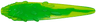 Flame / Vapor Trail with Ovals and Axle Hole End with Marbled Bright Green Pattern