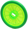 Wheel Wheelchair with Molded Bright Green Hard Rubber Tire Pattern