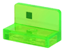 Panel 1 x 2 x 1 with Dark Green Square Off-Set Pattern (Minecraft Slime)