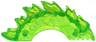 Power Burst, Curved with Monster Head and Jagged Spines