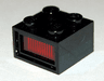 Electric, Light Brick 12V 2 x 2 with 3 Plug Holes, Trans-Red Diffuser Lens