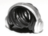 Minifigure, Hair Short Tousled with Silver Headphones / Earmuffs Pattern