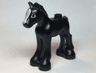 Horse, Mini Doll Style, Baby Foal with Dark Turquoise Eyes, Dark Bluish Gray Eyebrows and White Blaze Pattern (Disney Khan)