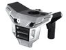 Minifigure Armor Space with Square Shoulder Protection with Metallic Silver and Black Grille Pattern