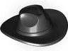 Minifigure, Headgear Hat, Very Wide Brim, Outback Style (Fedora)