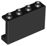 Panel 1 x 4 x 2 with Side Supports - Hollow Studs