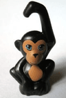 Ape, Mini Doll Style, Baby with Medium Azure Eyes, Black Nose, Nougat Face and Stomach Pattern