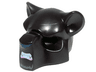 Minifigure, Headgear Mask Feline with Dark Blue Nose, Fangs and Gray Fur Pattern