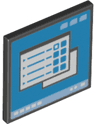 Road Sign 2 x 2 Square with Open O Clip with 2 Open Windows on Computer Screen Pattern