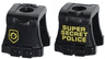 Minifigure Vest Body Armor with Minifigure Head Badge and 'SUPER SECRET POLICE' Pattern