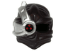 Minifigure, Headgear Ninjago Wrap with Silver Cyborg Eyepiece with One Red Dot on Top without Silver Outline Pattern
