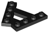 Wedge, Plate A-Shape with 2 Rows of 4 Studs