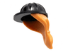 Minifigure, Headgear Helmet Construction with Molded Nougat Ponytail Hair Pattern