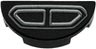 Tile, Round 1 x 2 Half with Silver and Dark Silver Exhaust Pipe Outlines Pattern