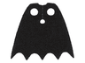 Minifigure Cape Cloth with Top Holes and Scalloped 5 Points Bottom (Batman), Long, Circle Neck Cut - Spongy Stretchable Fabric